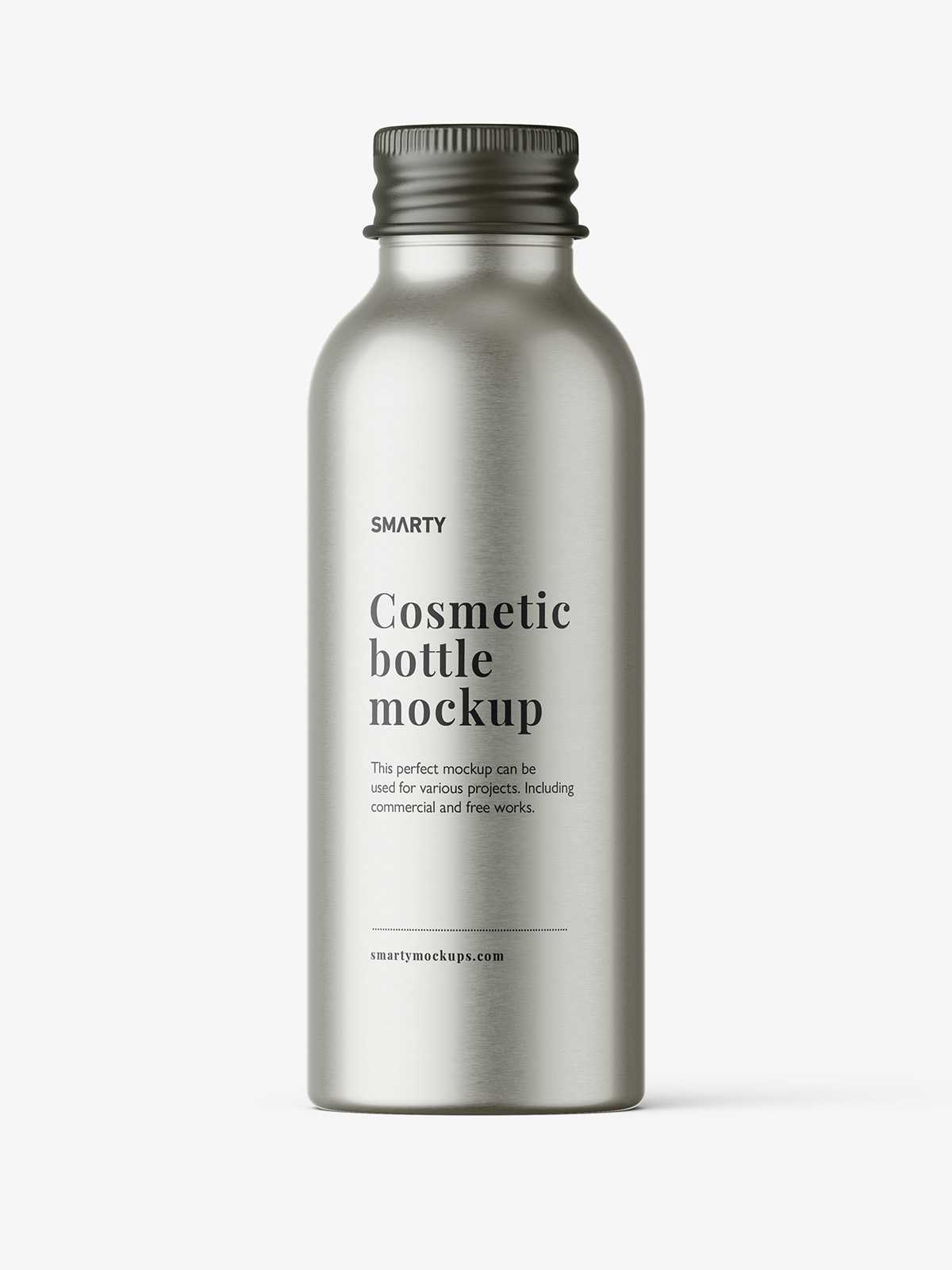 Aluminum bottle mockup