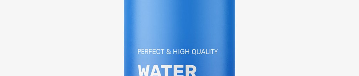 Aluminum water bottle mockup / matt