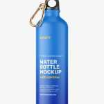 Aluminum water bottle mockup / matt