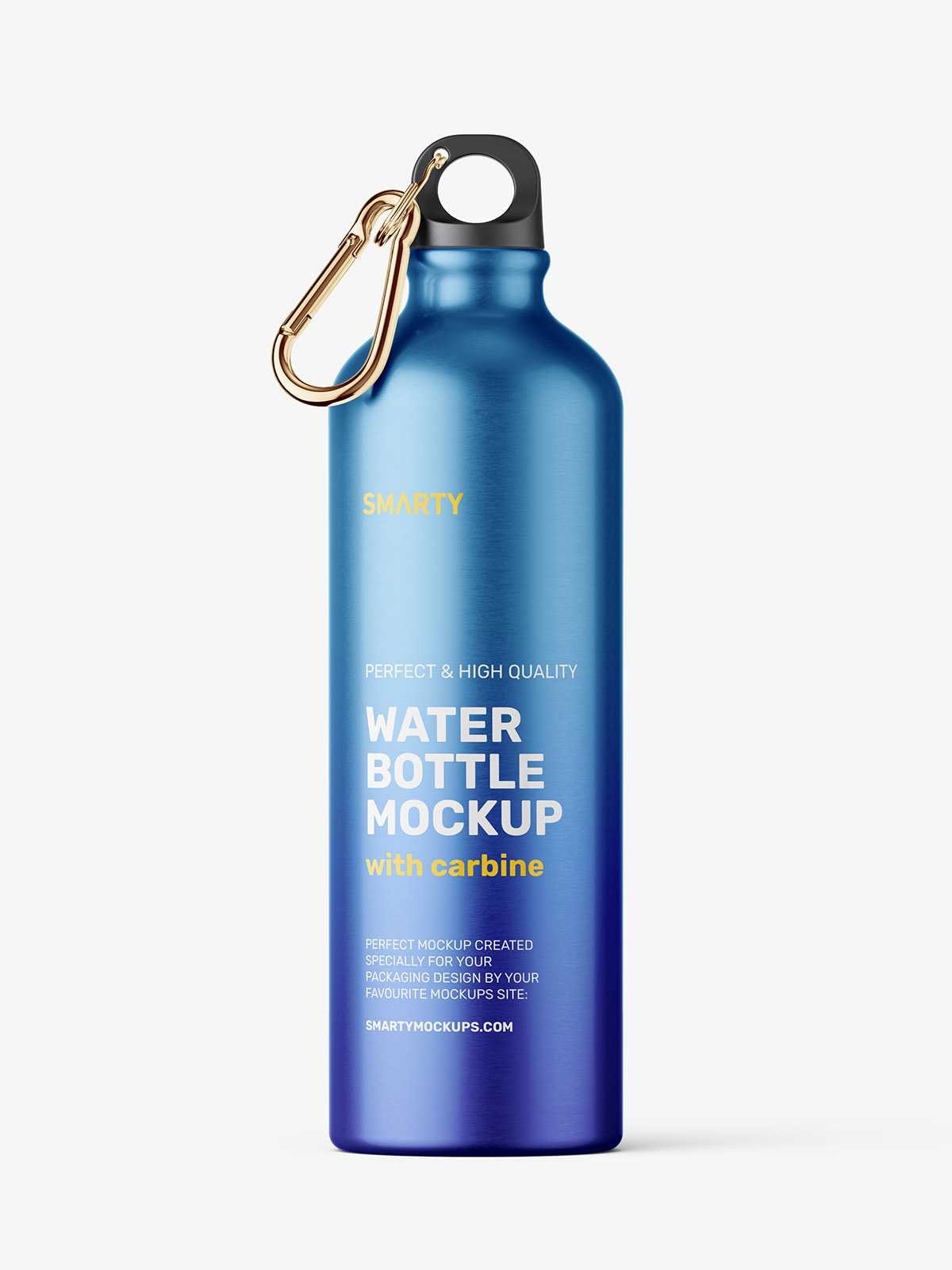Aluminum water bottle mockup / metallic