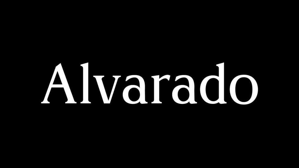 Alvarado Font Family › Fontesk
