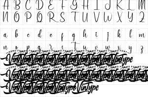Mapa de caracteres da fonte Always There Font