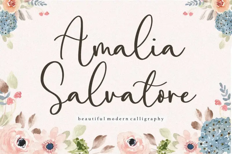 Amalia Salvatore Calligraphy Font