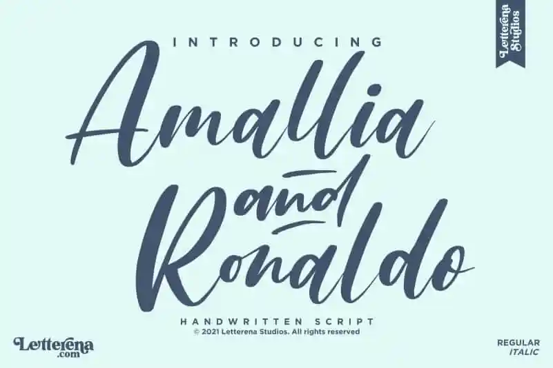 Amallia and Ronaldo Script Font