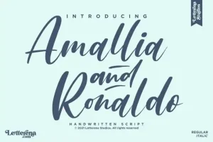 Amallia and Ronaldo Script Font