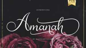 Amanah Script Font › Fontesk