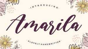 Amarila Script Font › Fontesk