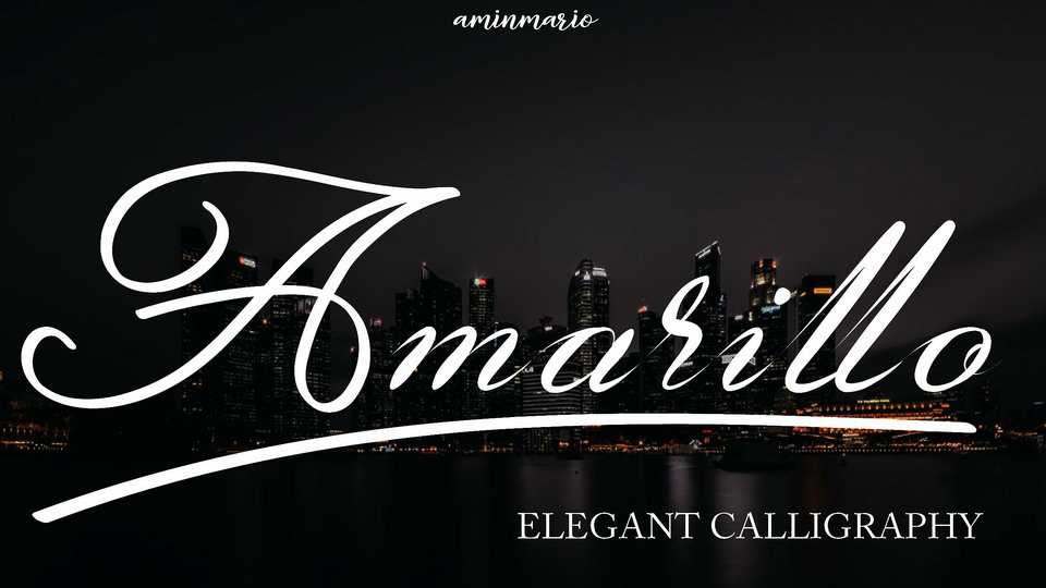 Amarillo Script Font › Fontesk