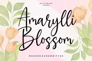 Amaryllin Blossom Script Font