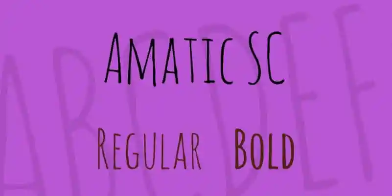 Amatic SC Script Font