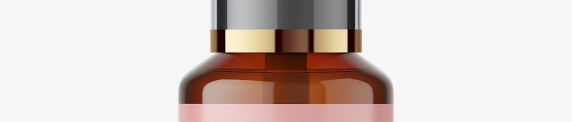 Amber airless pump bottle mockup Amber airless pump bottle mockup
