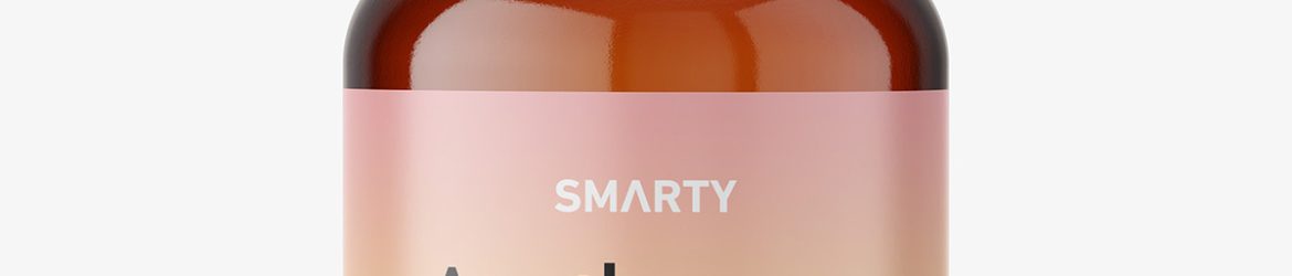 Amber apothecary bottle mockup / 100 ml