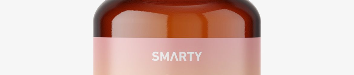 Amber apothecary bottle mockup / 50 ml