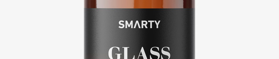 Amber bottle mockup / 100 ml