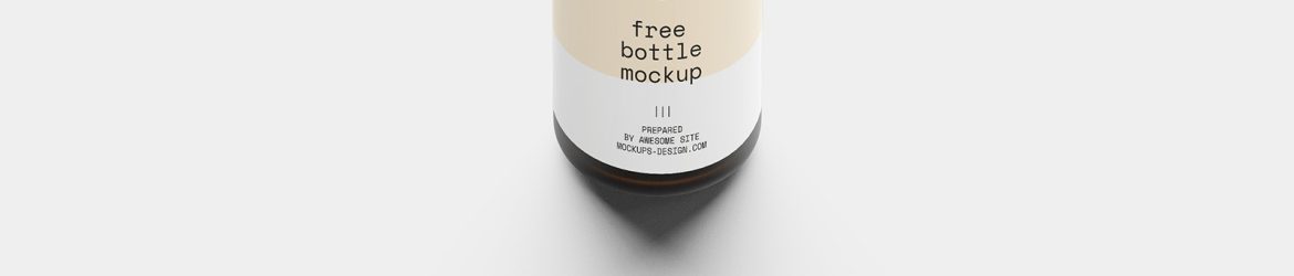 Amber bottle mockup