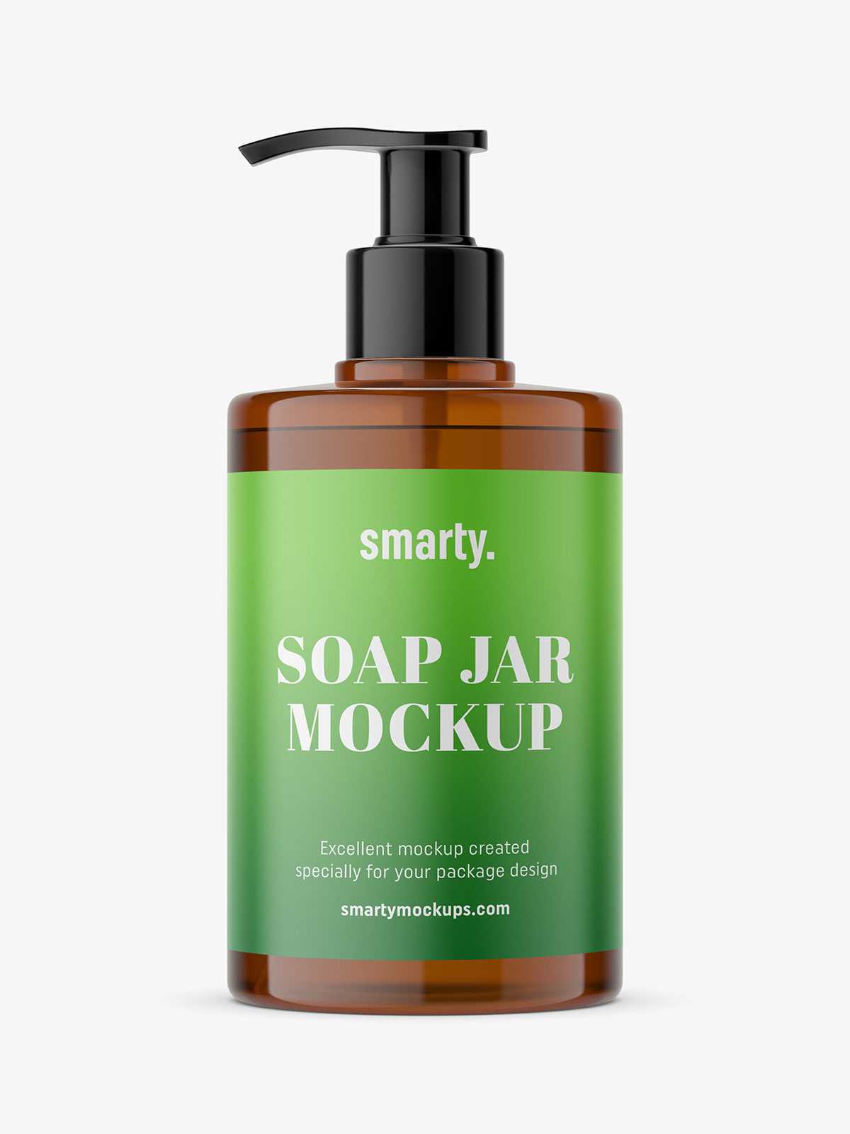 Amber bottle mockup
