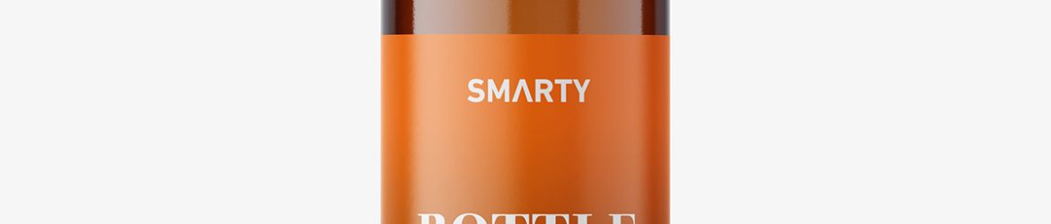 Amber bottle mockup with trigger spray mockup