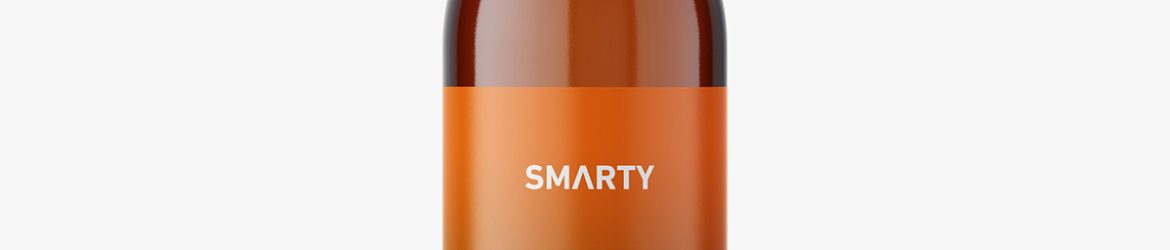 Amber bottle mockup with trigger spray mockup