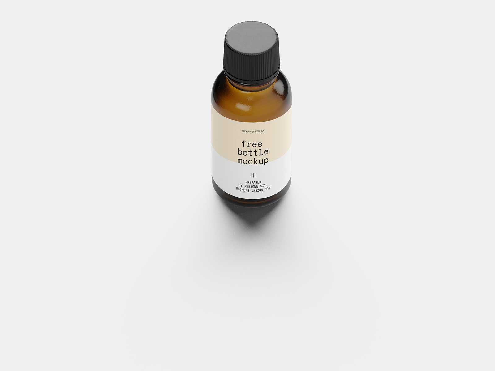 Amber bottle mockup