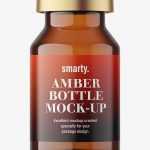 Amber bottle with crimp seal mockup / 10ml - Free PSD Download Amber bottle with crimp seal mockup / 10ml