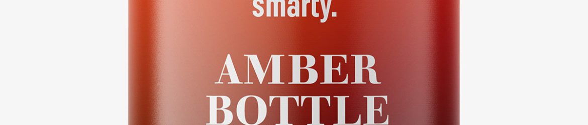 Amber bottle with crimp seal mockup / 50ml Amber bottle with crimp seal mockup / 50ml
