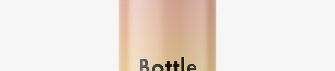 Amber bottle with flip top cap mockup
