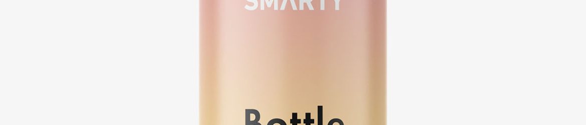 Amber bottle with flip top lid mockup