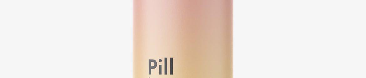 Amber bottle with herbal pills mockup Amber bottle with herbal pills mockup