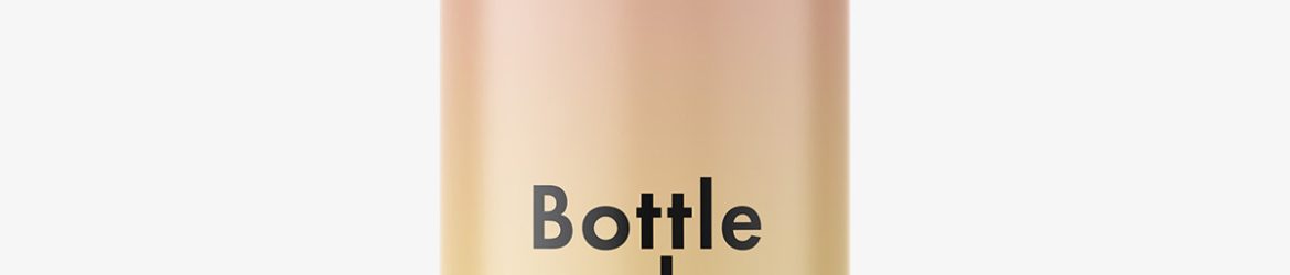 Amber bottle with metallic screwcap mockup