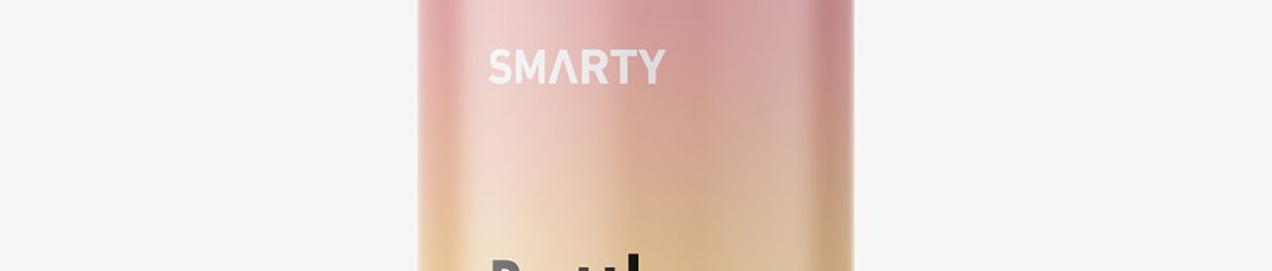 Amber bottle with push pump mockup / 200 ml