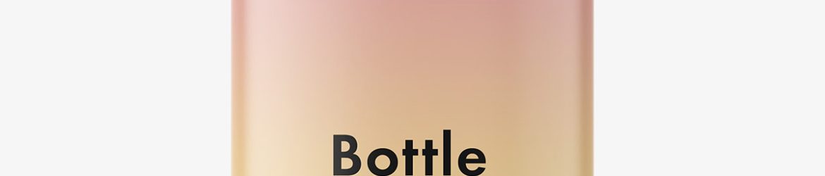Amber bottle with rounded screwcap mockup