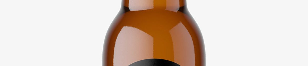 Amber bottle with swing top