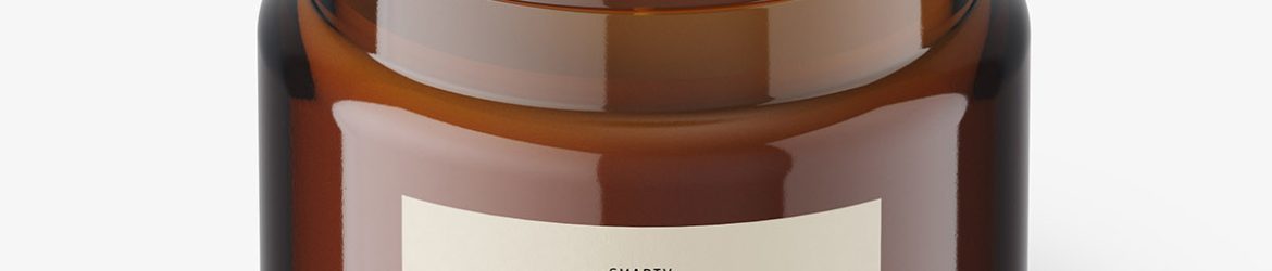Amber candle mockup