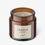 Amber candle mockup