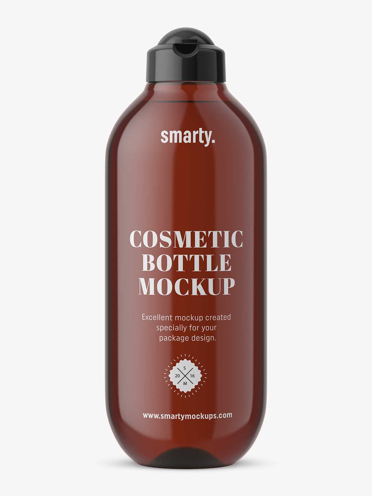 Amber cosmetic bottle mockup