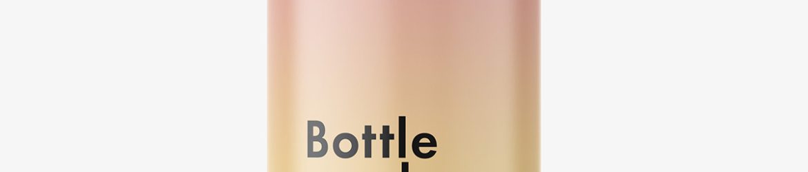 Amber cosmetic bottle with wooden cap
