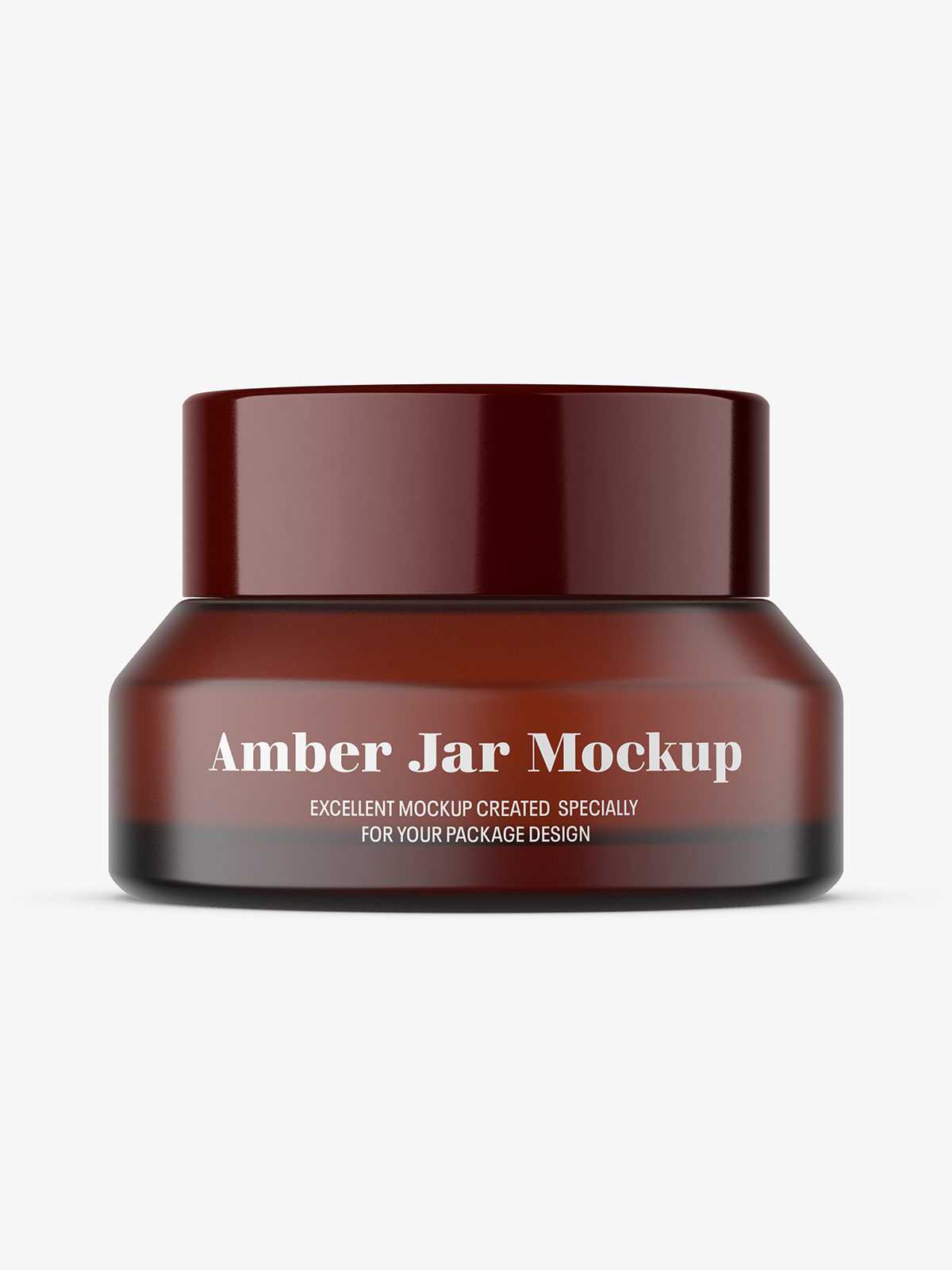 Amber cream jar mockup / 15 g