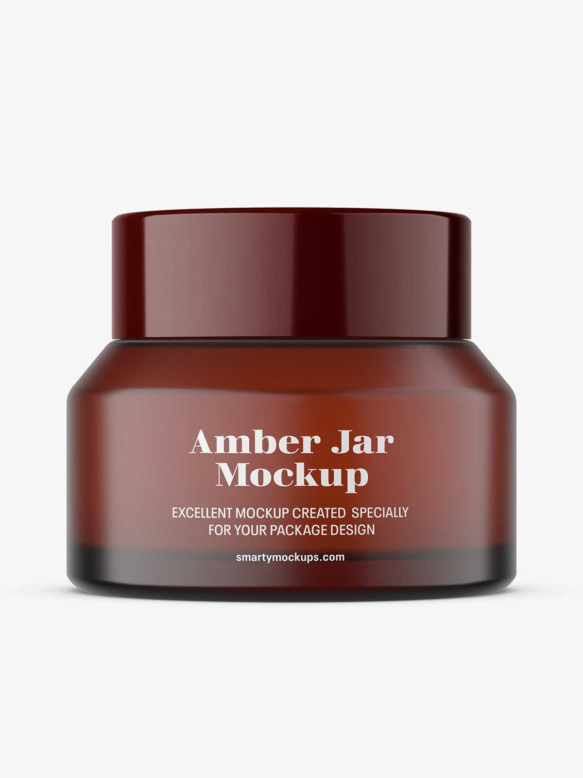 Amber cream jar mockup / 30 g