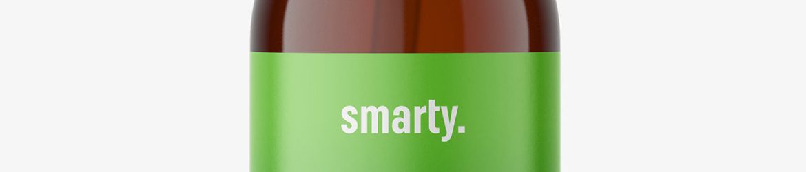 Amber dispenser bottle mockup