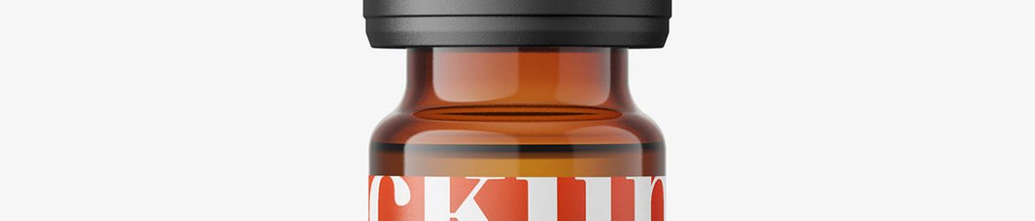 Amber dropper bottle mockup / 10ml