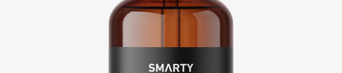 Amber dropper bottle mockup / 50 ml