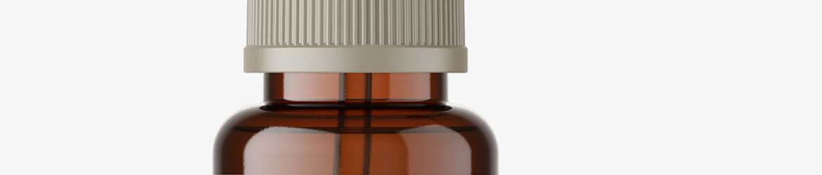 Amber ear spray bottle mockup