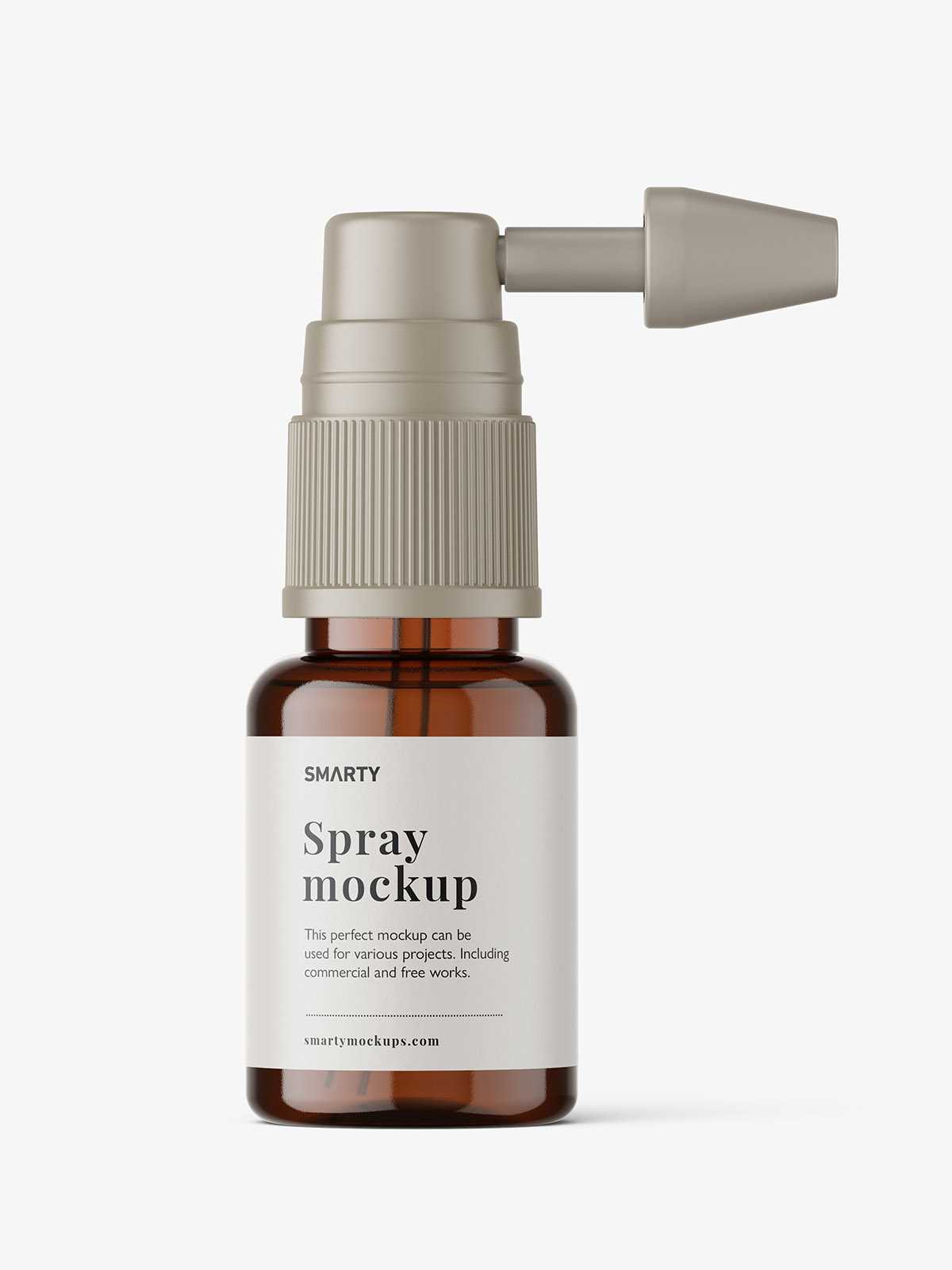 Amber ear spray bottle mockup
