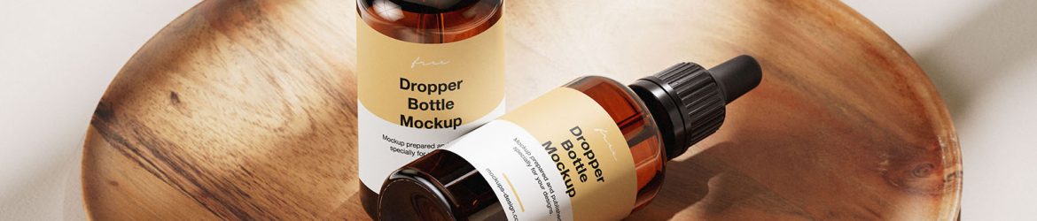 Amber essential bottle mockup