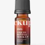 Amber essential oil bottle mockup / 10ml - Free PSD Download Amber essential oil bottle mockup / 10ml