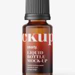 Amber essential oil bottle mockup / 15ml - Free PSD Download Amber essential oil bottle mockup / 15ml
