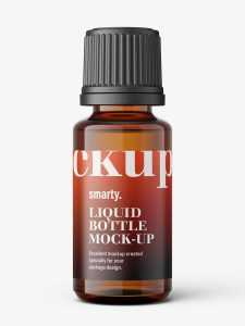 Amber essential oil bottle mockup / 15ml