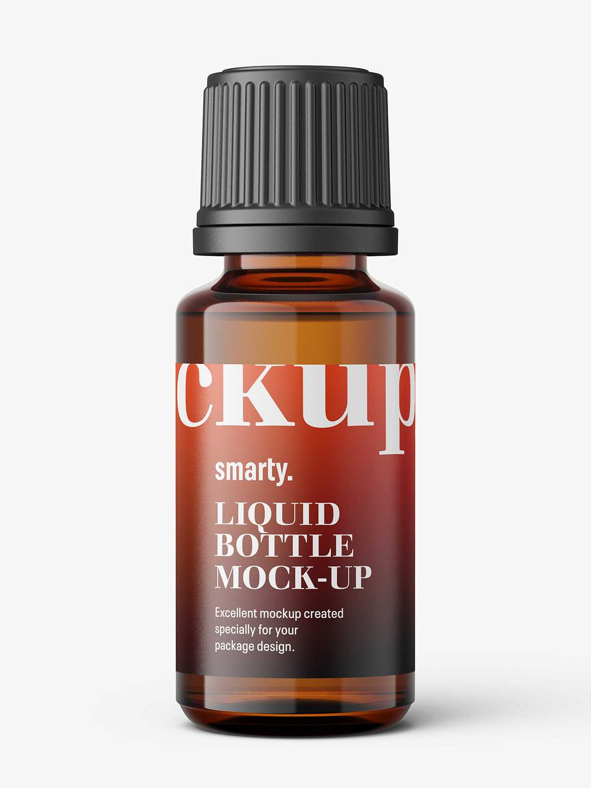 Amber essential oil bottle mockup / 15ml