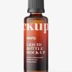 Amber essential oil bottle mockup / 50ml - Free PSD Download Amber essential oil bottle mockup / 50ml