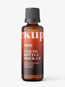 Amber essential oil bottle mockup / 50ml